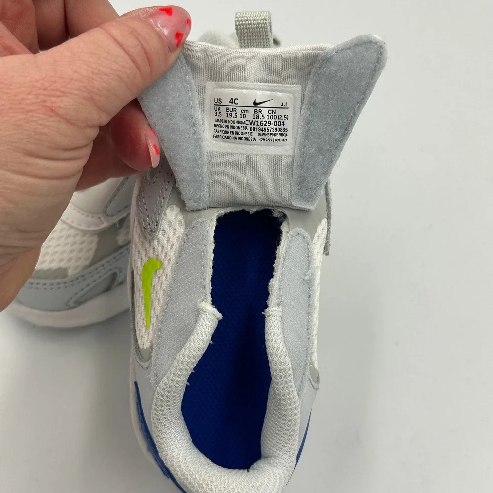Nike Air Max Bolt TDE Toddler Shoes Pure‎ Platinum Volt Grey CW1629-004 Size 4C